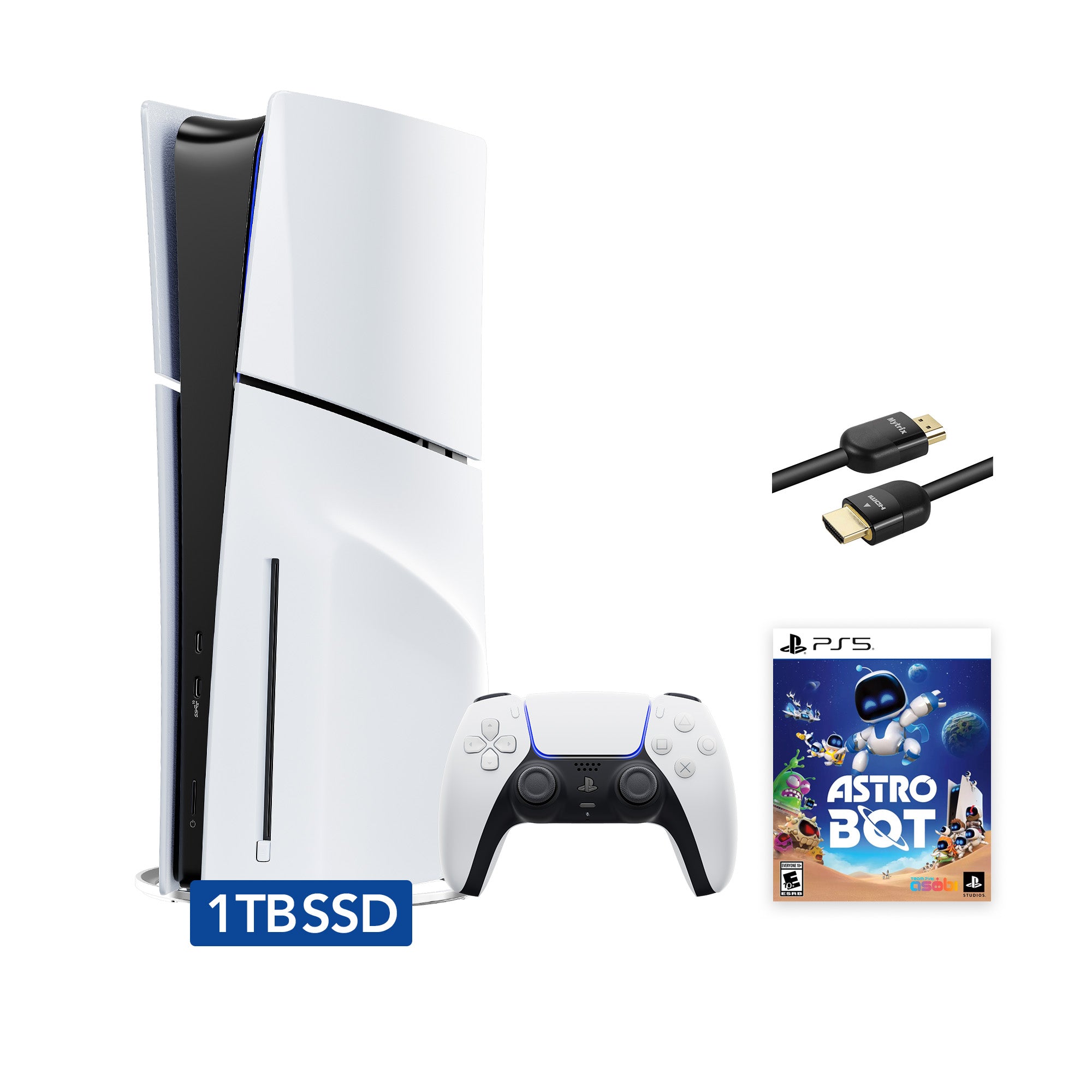 2025 New PlayStation 5 Slim Disc Edition ASTRO BOT Bundle and Mytrix 8K HDMI Ultra High Speed Cable - White, Slim PS5 1TB PCIe SSD Gaming Console 2025 New PlayStation 5 Slim Disc Edition ASTRO BOT Bundle and Mytrix 8K HDMI Ultra High Speed Cable - White, Slim PS5 1TB PCIe SSD Gaming Console